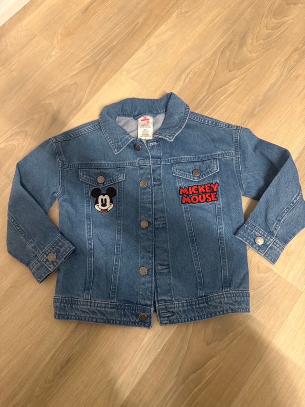 Disney Blue Denim Jacket with Mickey Mouse Patch